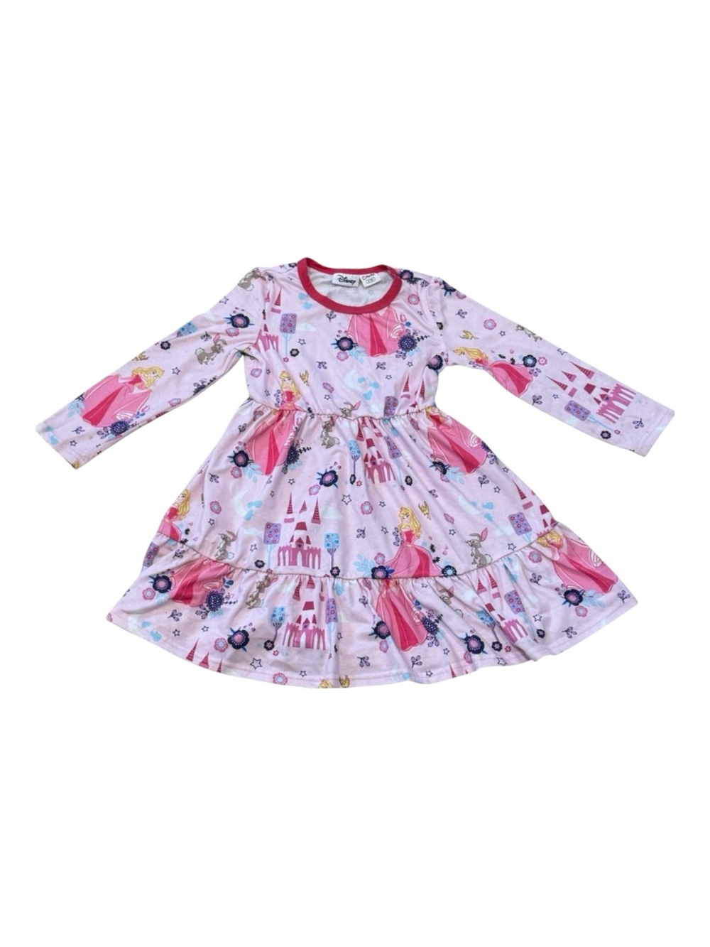 Disney Princess kids girls long sleeve casual dress in Size 4-5 years